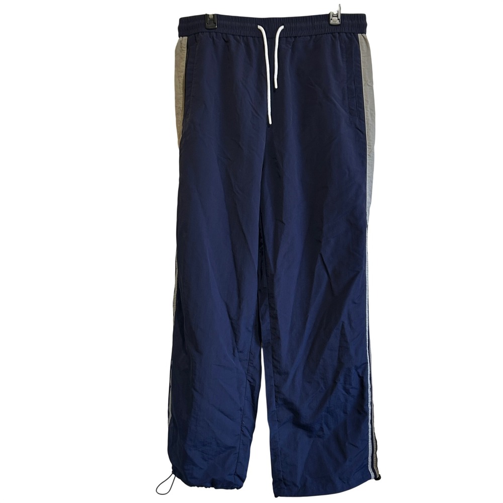 Aelfric Eden Track Pants XL Navy Blue Contrast Stripe Adjustable Hem NWT